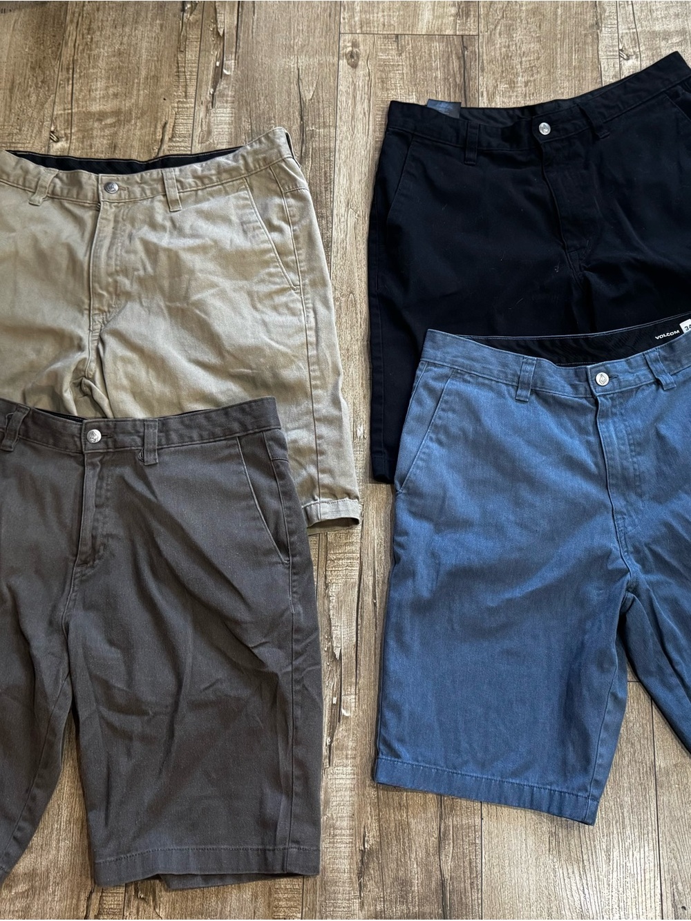 Volcom Men's Chino Shorts in Black, Tan, Brown, Blue